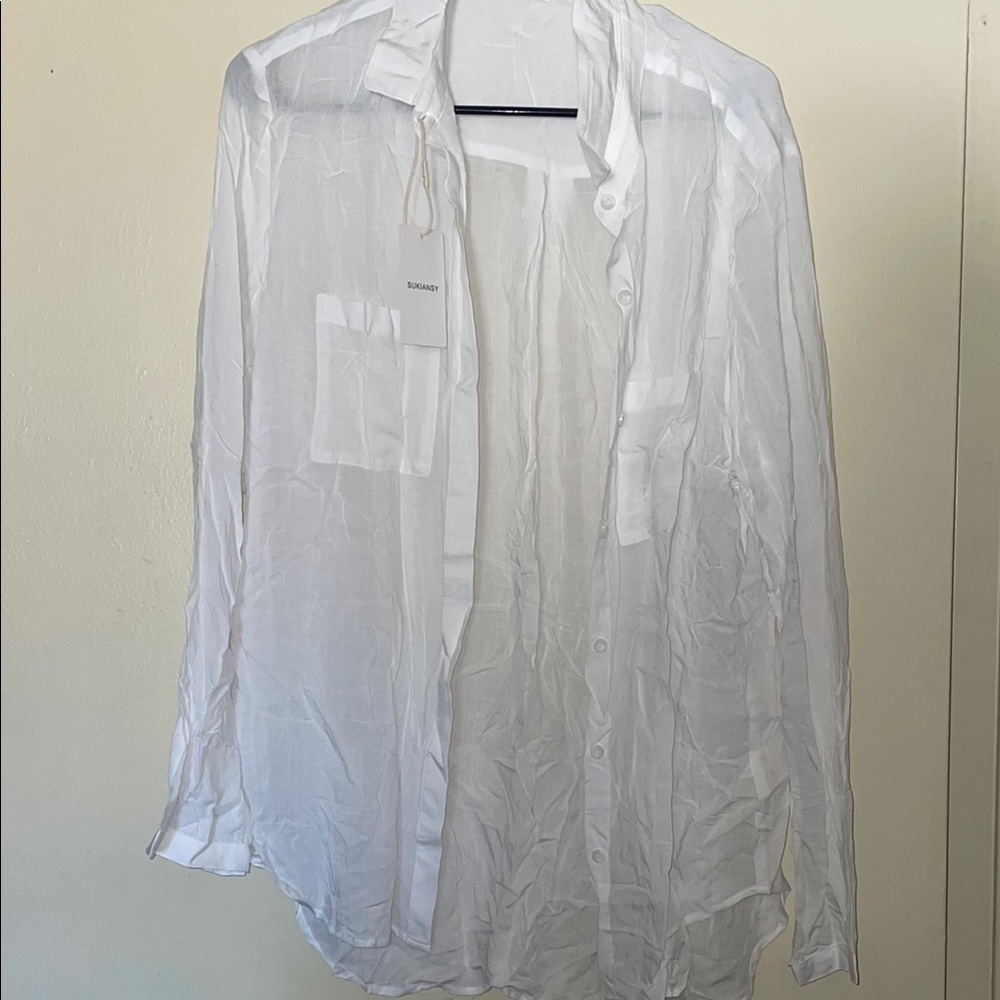 Supreme White Lightweight Shirt Jacket